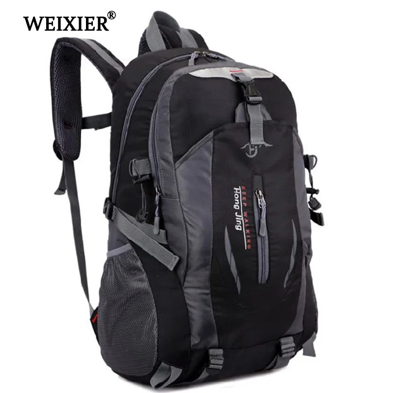 Beste WEIXIER Softback Mode Knappe 2019 mannen Student Waterdichte Nylon Rugzak Mochila Escolar Reistas Rugzak Wandelen Tas