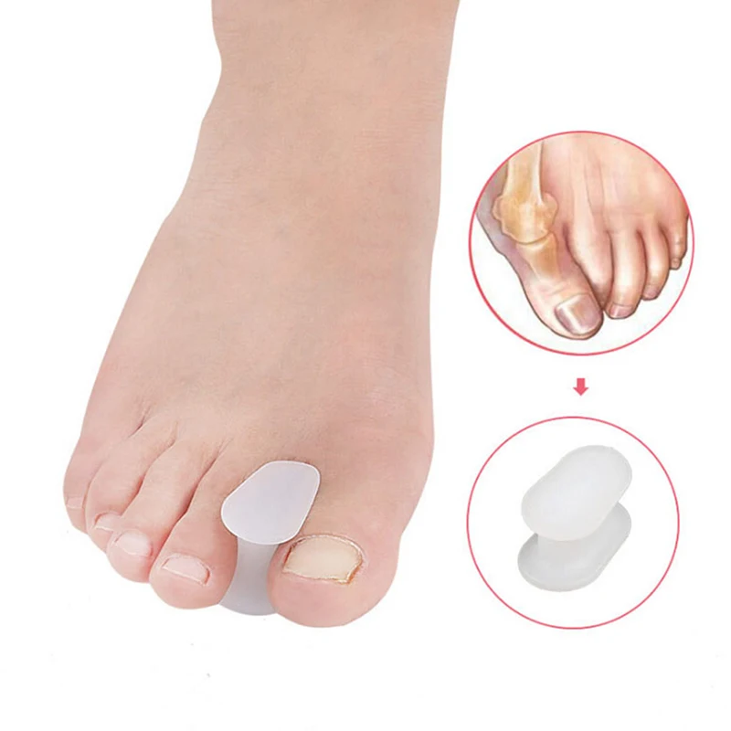 1 Pair Silicone Gel Orthotics Bunion Separators Toe Stretchers Reusable Toe Separator Thumb Valgus Corrector Foot Nail Art Tools