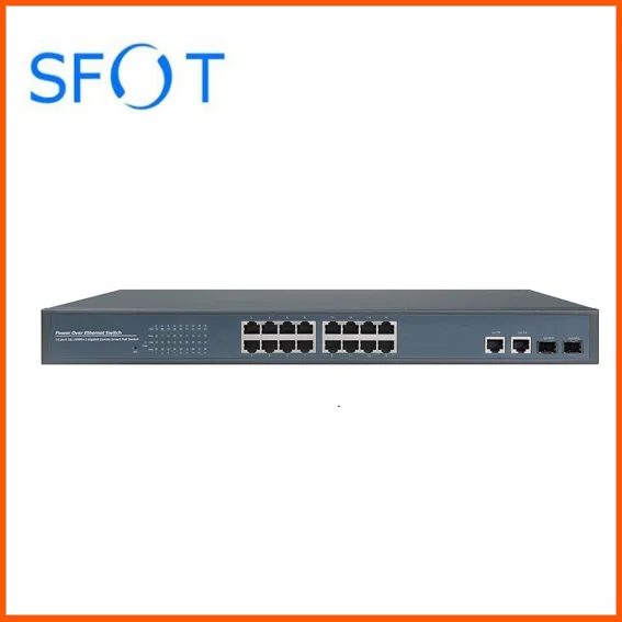 

16 Ports POE Switch With 2 Gigabit COMBO, 16 ports 10/100M, 2 ports 10/100/1000M