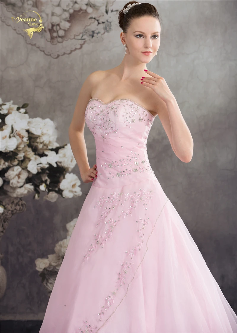 Quinceanera dresses Classical Style Sweetheart Blue Pink A Line Embroidery Ball Gown Sleeveless Vestido De Debutante