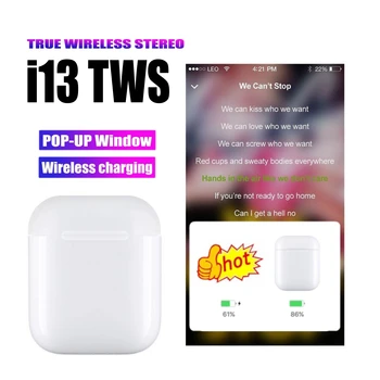 

Touch control i13 TWS POP-UP Wireless Bluetooth 5.0 4D bass earphone pk i10 i11 i12 i15 i20 tws for iphone xiaomi LG smartpones