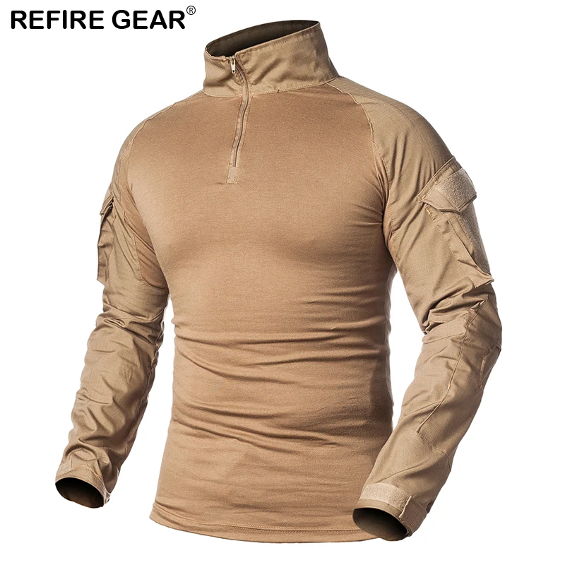 Футболка Refire Gear мужская с длинным рукавом тактическая уличная армейская рубашка