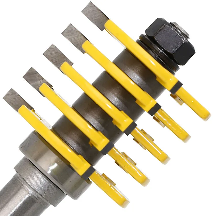 09 MPT 12 Shank Adjustable Rail Reversible Finger Joint Glue Router Bit Cone Tenon Woodwork Cutter For Woodworking Cutter Tools
