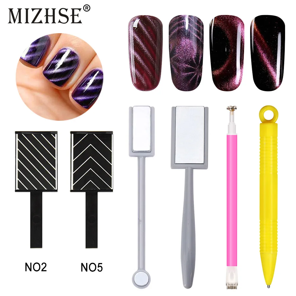 

MIZHSE Cat Eye Strong Magnet Stick 3D Effect Magnetic Slice Board for UV Gel Polish Varnish Powder Tips Builder Manicure Tools