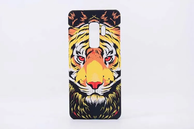 Luminous Aztec Animal Case for Samsung Galaxy S9 S8 S7 S6 Edge Cover Embossed Rabbit Wolf Elephant PC Fundas Case For Samsung S9 (7)