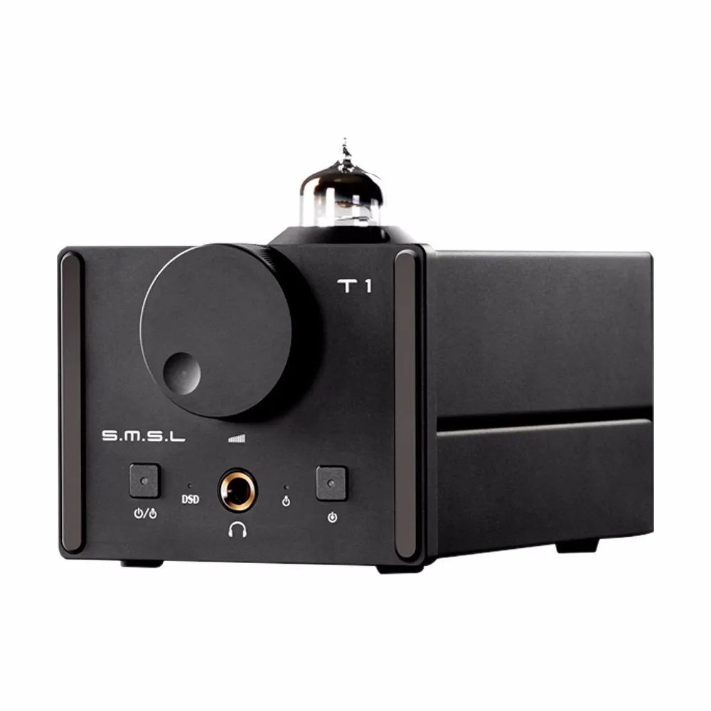 SMSL T1 ЦАП ламповый усилитель для наушников предусилитель HIFI EXQUIS DSD 512 384 кГц XMOS/USB декодер предварительного усилителя наушников amp SMSL