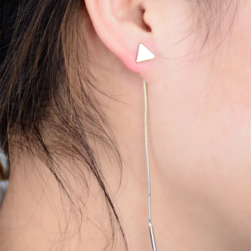 Серьги гвоздики геометрической формы с кисточками|fashion stud earrings|stud earringsstud earrings