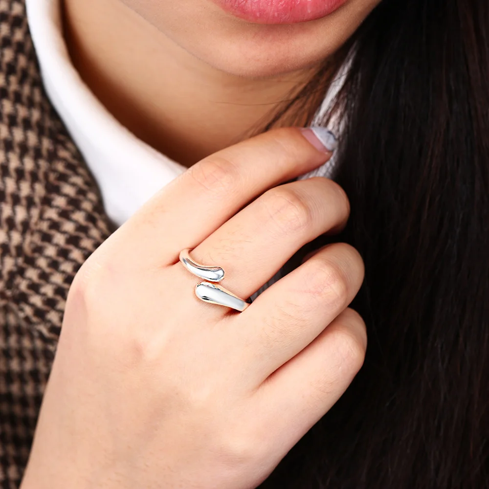 1 комплект, Модный женский свадебный браслет слезы, ожерелье, серьги, кольцо, Открытый браслет, регулируемый набор свадебных ювелирных изделий, Букле д 'Орель