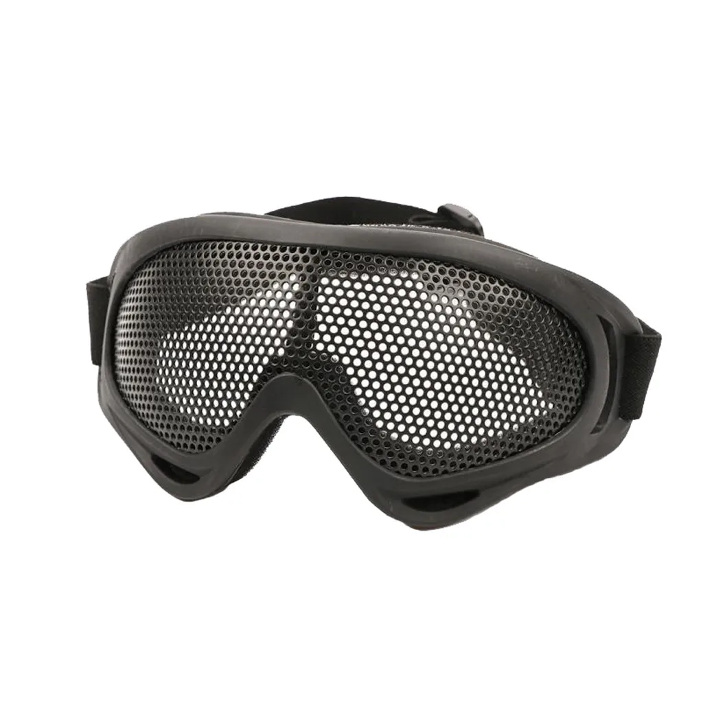 

Outdoor Eye Protection Airsoft Tactical Glasses Goggles Anti Fog Metal Mesh #D