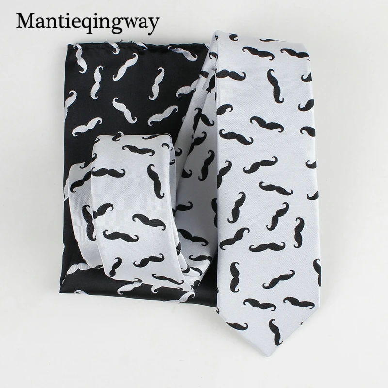  Mantieqingway Wedding Set For Men Polyester Groom Jacquard Neckties+Handkerchief Mens Casual Neckwe