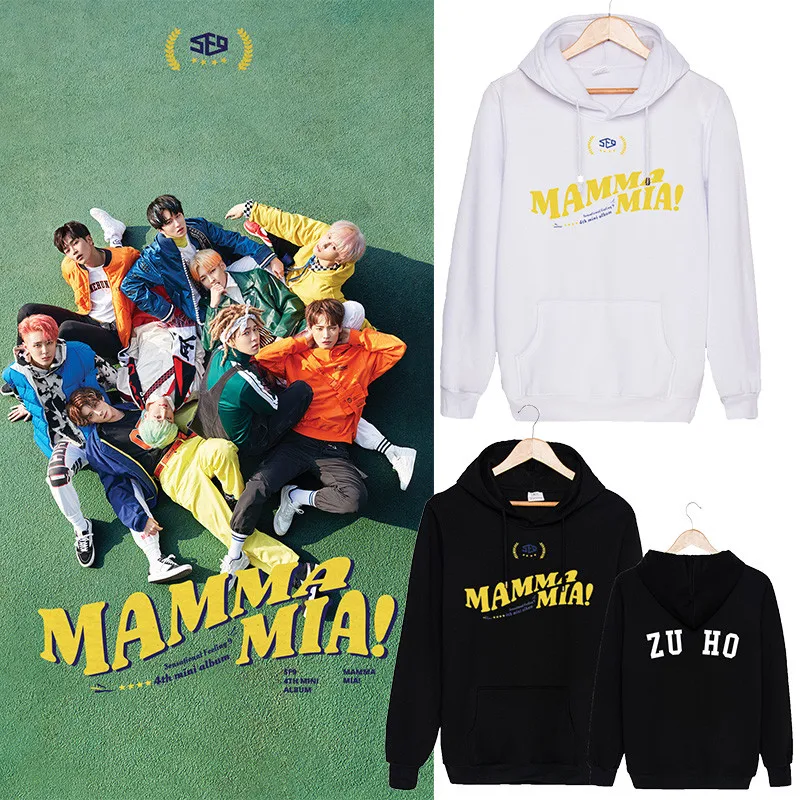 KPOP Корейская мода SF9 новый альбом Мамма миа хлопковые толстовки с капюшоном