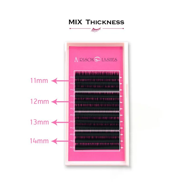 Beli 10 Kasus 12 Baris Faux Mink Ekstensi Bulu Mata Individu J B C D Curl Bulu Mata Ekstensi untuk profesional Mink Ekstensi Bulu Mata