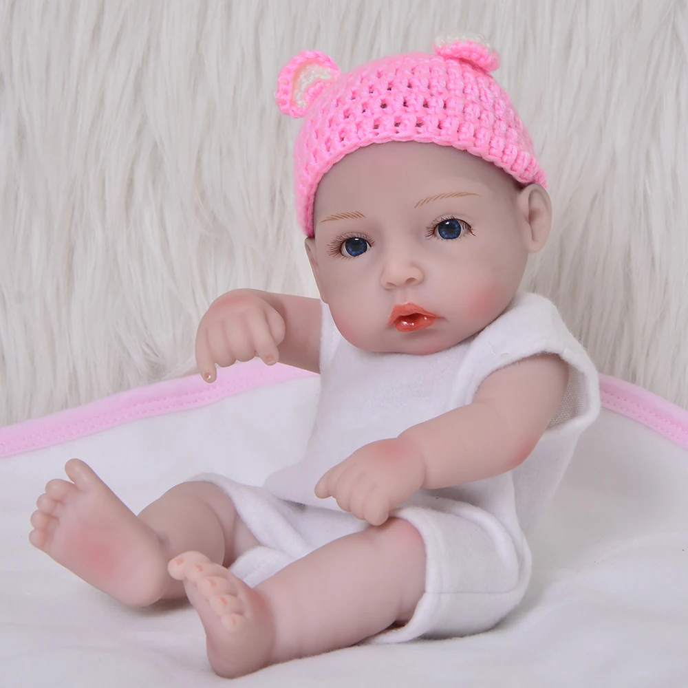 

KEIUMI 11Inch 26cm bebe Reborn Baby Dolls Full Silicone Vinyl Lifelike Princess Girl Doll Handmade Clothes Washable Toy Kid Gift