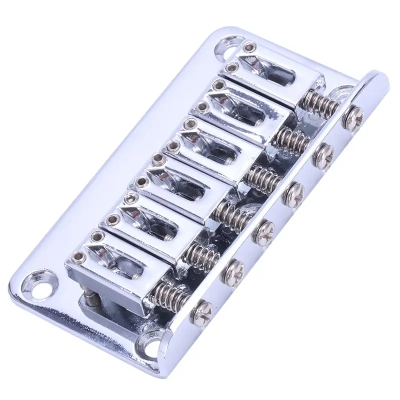 

1 Set Length 78mm 6 String Saddle Electric Guitar Bridge (ET-CR-PM) Strings through bridge or body