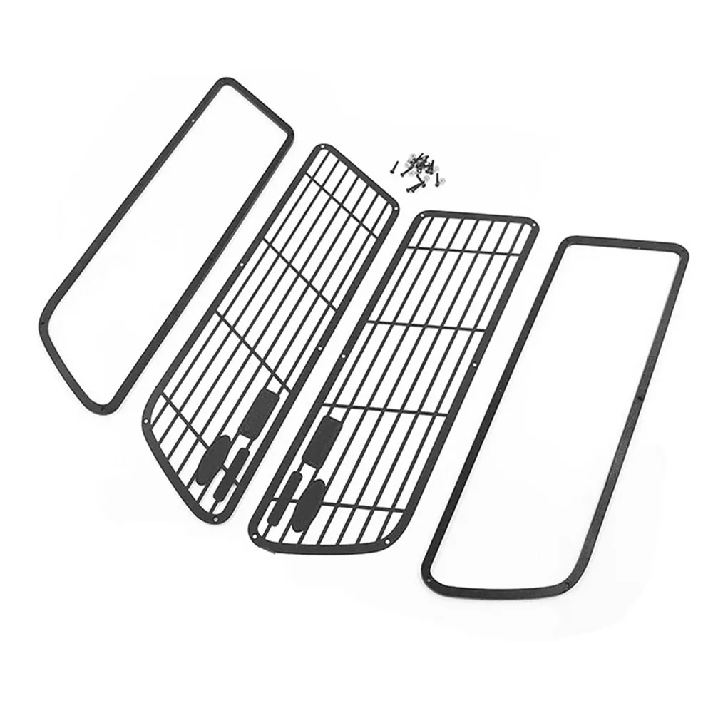 

1 set Metal Side Window Protective Net Guard for TRX-4 BRONCO 1/10 RC Car with FORD Logo