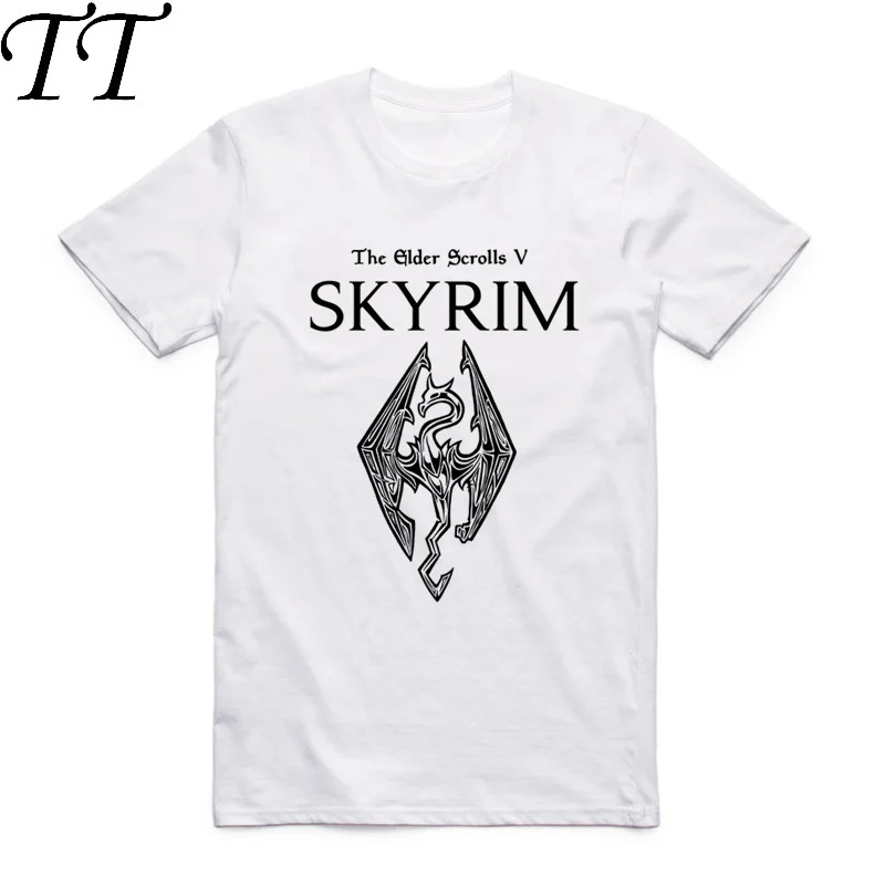 Футболка Мужская/женская с принтом Skyrim Dark Brothers Повседневная летняя рубашка