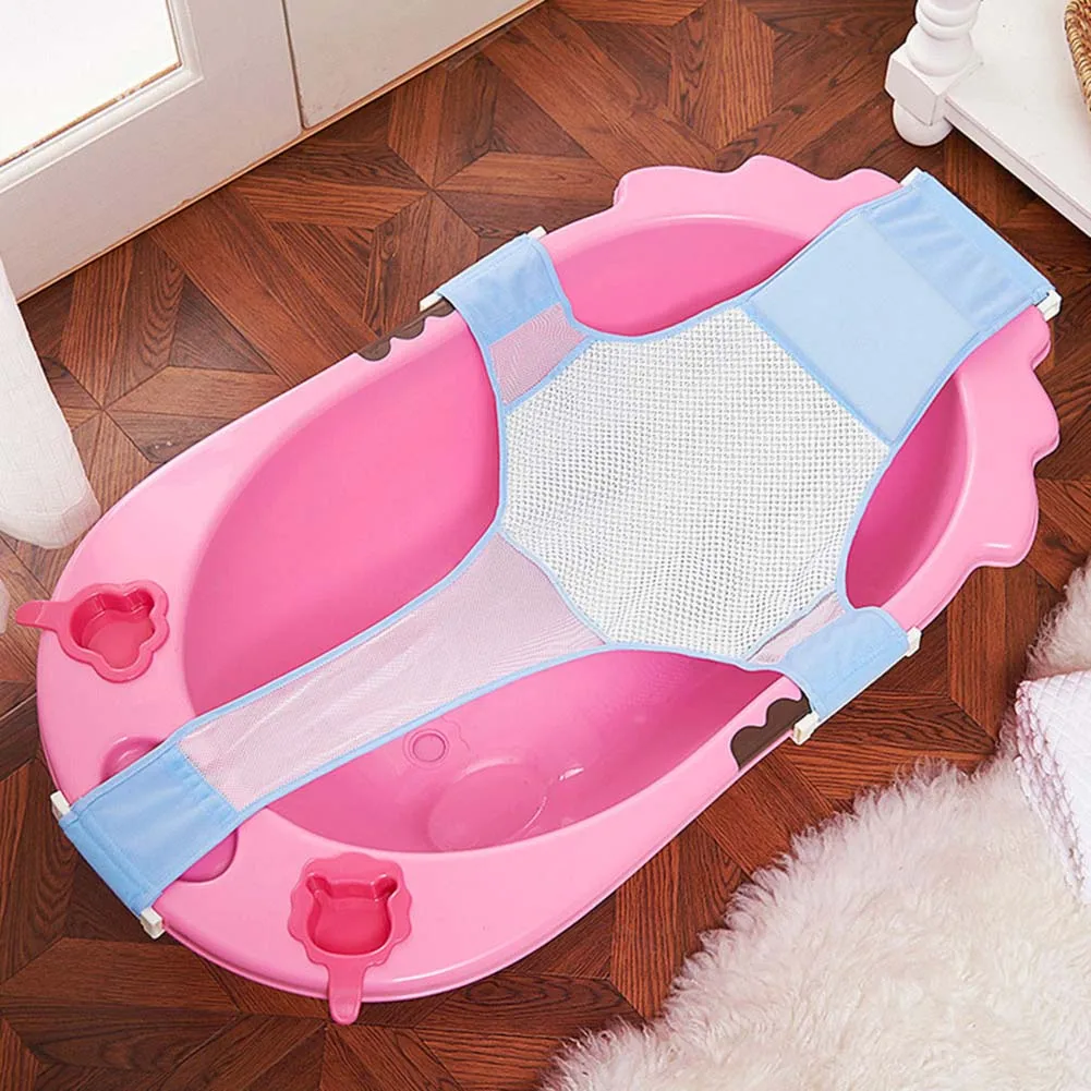Новорожденных младенцев сиденье для купания поддержка сетка слинг душ сетки гамак для ванны