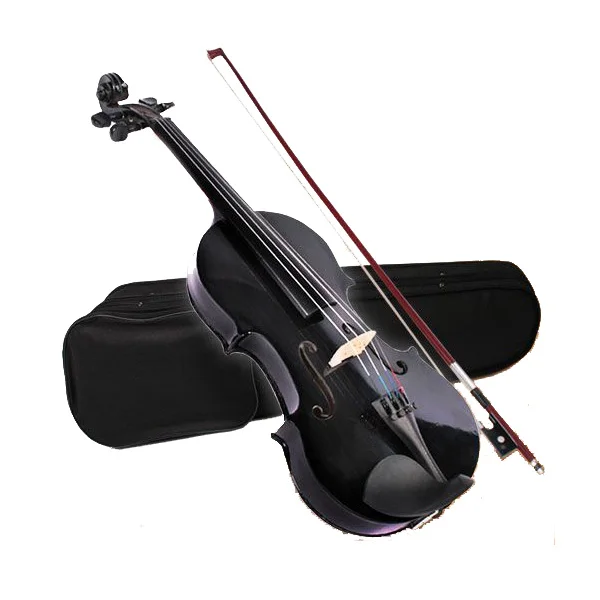 

4/4 ACOUSTIC Violin + CASE + BOW + ROSIN WHOLE VIOLIN SET-Black