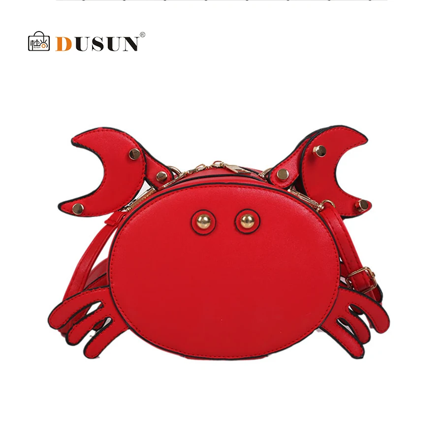 

DUSUN Creative Women's Shoulder Crossbody Bag Cartoon Cute Crab Bags High Quality PU Leather Female Bag Shopping Women Handbags