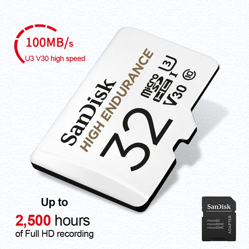 SanDisk ޸ ī    ͸ 32 Ⱑ Ʈ 64 Ⱑ Ʈ MicroSD ī SDHC/SDXC C10 100 ްƮ/ TF ī  ͸