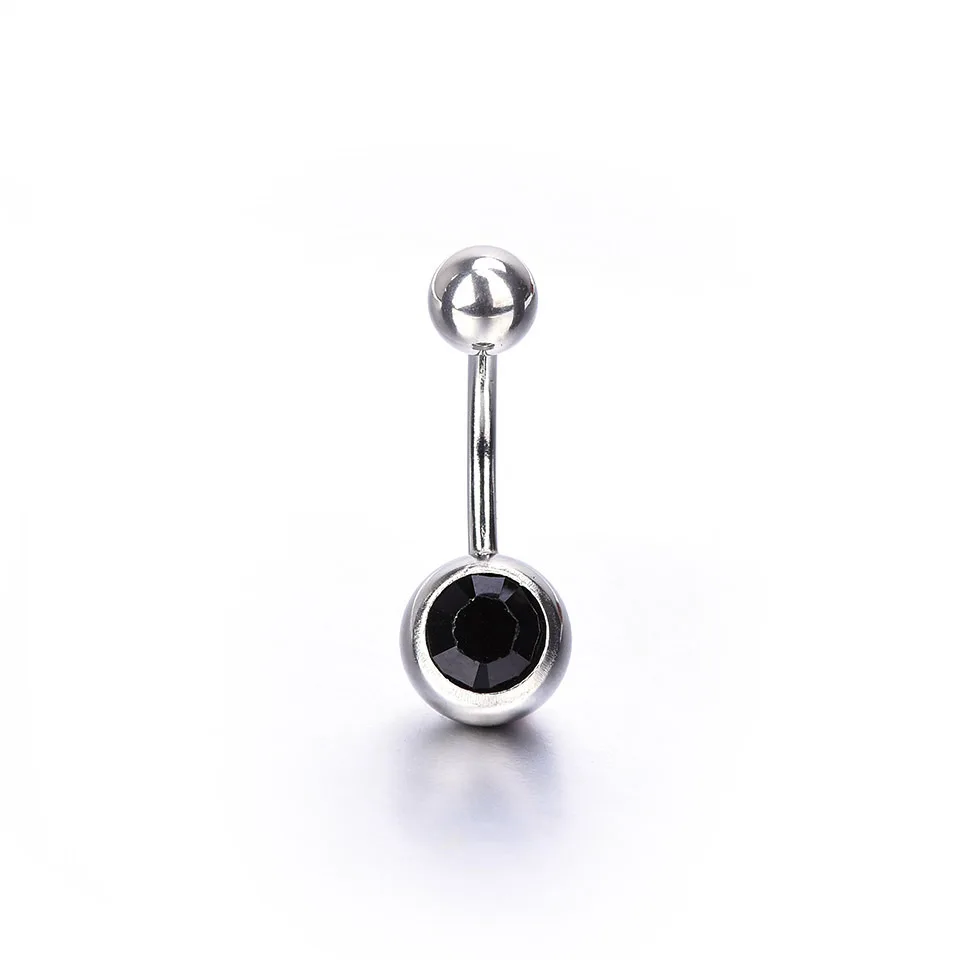 Wholesale 1pcs Gem Crystal Navel Belly Button Barbell Bar Ring Body