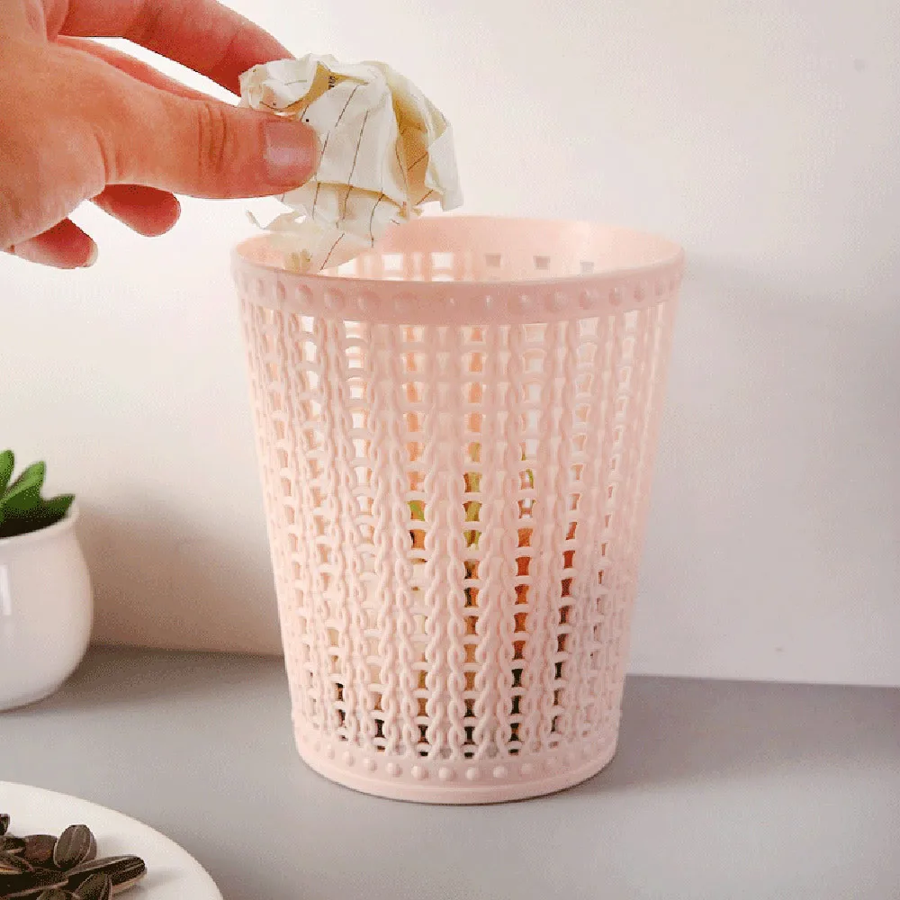 

Garbage bin Trumpet Desktops Mini Trash Can Creative Covered Kitchen Living Room trash can cubo de basura