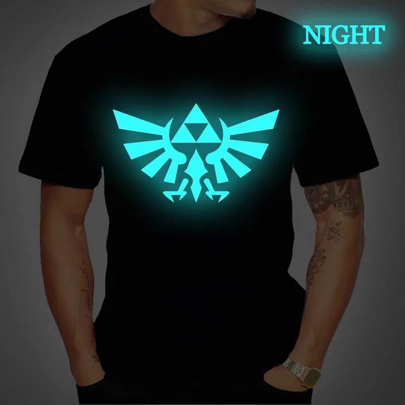 

The Legend of Zelda T Shirt Luminous Short Sleeve Mens T Shirts Fashion Casual Tee Tops Streetwear T Shirt Plus Size 4XL Femme