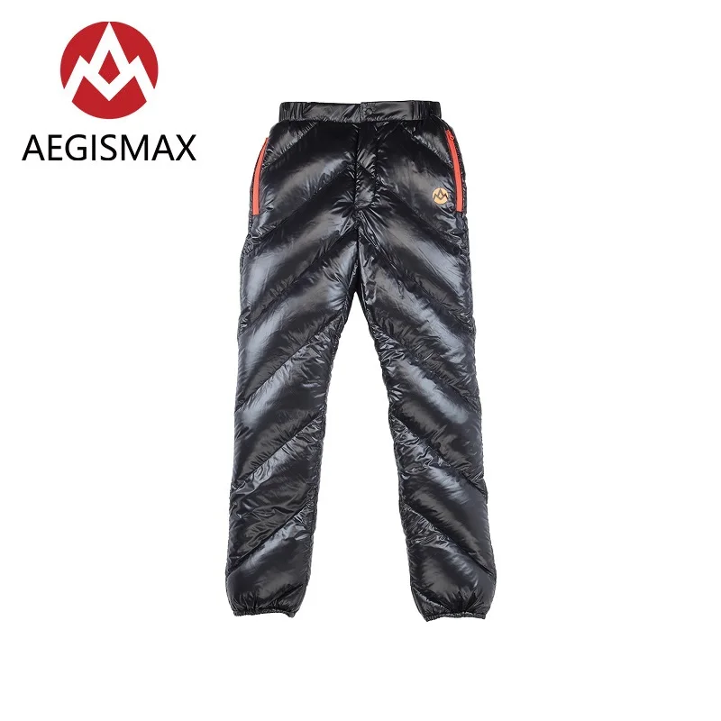 

AEGISMAX Unisex 95% White Goose Down Pants Outdoor Climbing Waterproof Warm Pants Camping Goose Down Trousers 800FP