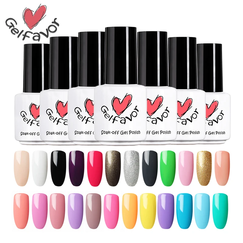 

Gelfavor UV Gel Varnish Spider Base Gel of Nail Polish Set For Manicure 7ML Semi Permanent Top Primer Gellak Nail art Lacquer