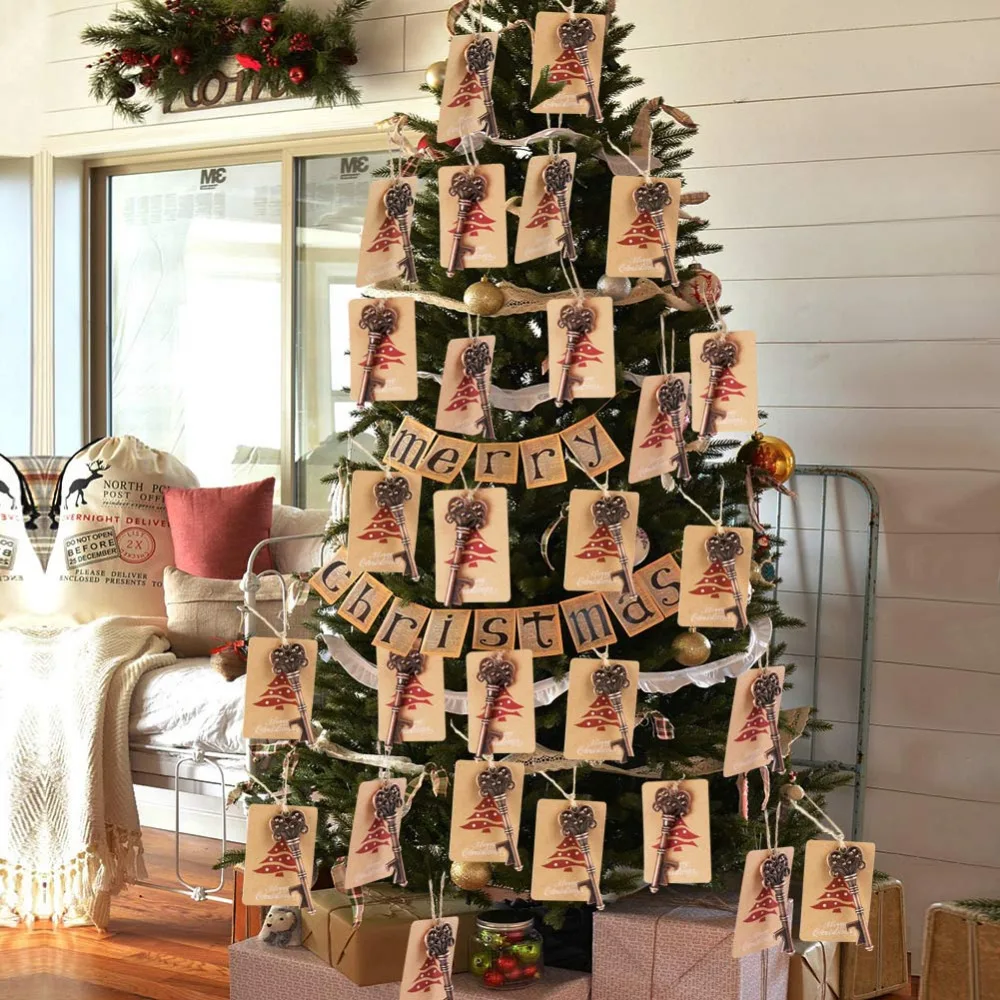 ourwarm 10pcs santa key ornament christmas tree ornaments hanging