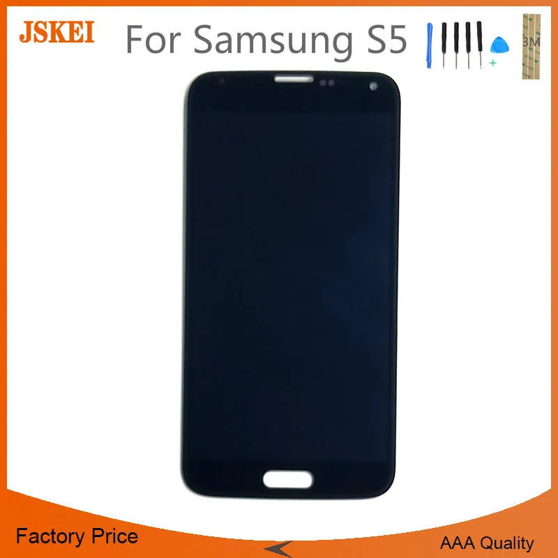 

For Samsung S5 LCD Super OLED Display Touch Screen Digitizer SM-G900M SM-G900F G900A LCD Complete + Tools