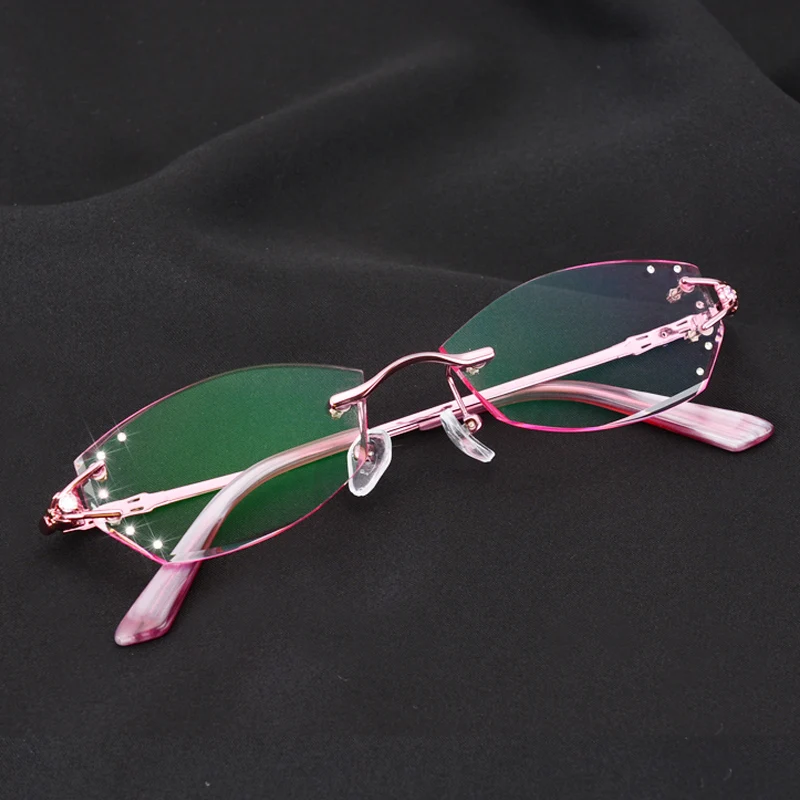 Female eyewear, trimming diamond studded glasses, high myopia frames