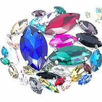 Конский глаз смешанный размер 21 разных цветов Стекло шитье супер качество плоские стеклянные кристаллы стразы, diy/одежда 30 шт 8 размеров - Цвет: mix color