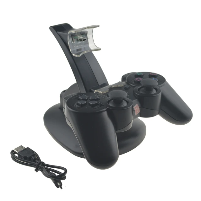 Best Offers Dual Charger For PS3 Charging Dock Stand + USB Cable For Sony PlayStation 3 Controller Console Free Shipping