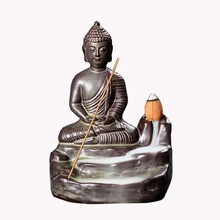 Новейшая горелка для благовоний с обратным потоком Будды, изысканная керамическая палочка, держатель для горячего стола, офиса, домашнего декора, украшения для чайного домика