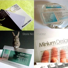 Заказная/визитная карточка по индицидуальному заказу печать одно лицо печать-прозрачный пластик из ПВХ именной визитной карточкой матовые лица