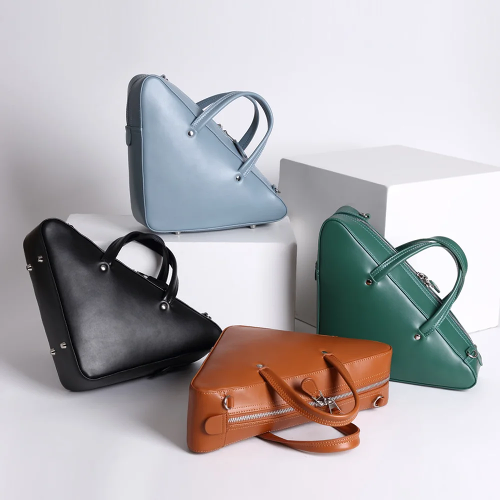 

2018 Spring and Summer New Handheld Multi-use Fashion Single Shoulder Triangle Bags Soft Solid Messenger Elegant Leisure