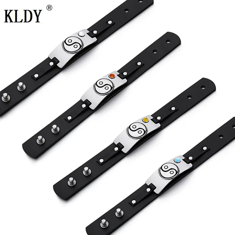 

KLDY New Fashion Leather Bracelets for men Circle Buckle Bracelet & Bangles Adjustable Wrap Bracelet Women Jewelry Gift 2018