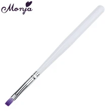 Nail Art UV Gel Polish Paint Flat Brush Fingernail Extension Builder 3D Design Manicure Pedicure Drawing Nylon Fiber Pen