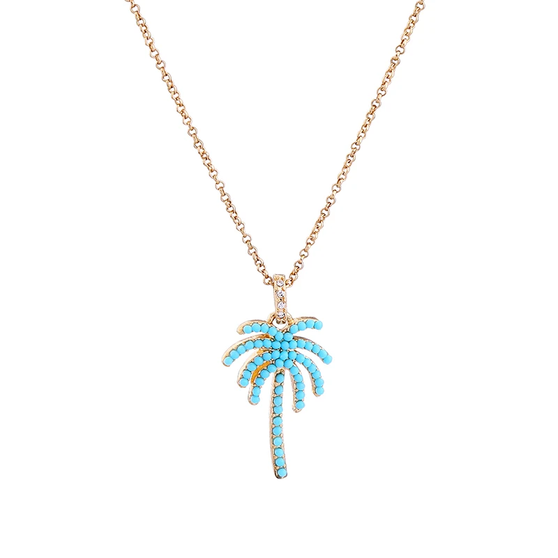 Wholesale Simple Short Pendant Necklace aliexpress New Blue Acrylic Beads Coconut Tree Necklace Women Jewelry Aliexpress : image Wholesale Simple Short Pendant Necklace aliexpress New Blue Acrylic Beads Coconut Tree Necklace Women Jewelry Aliexpress