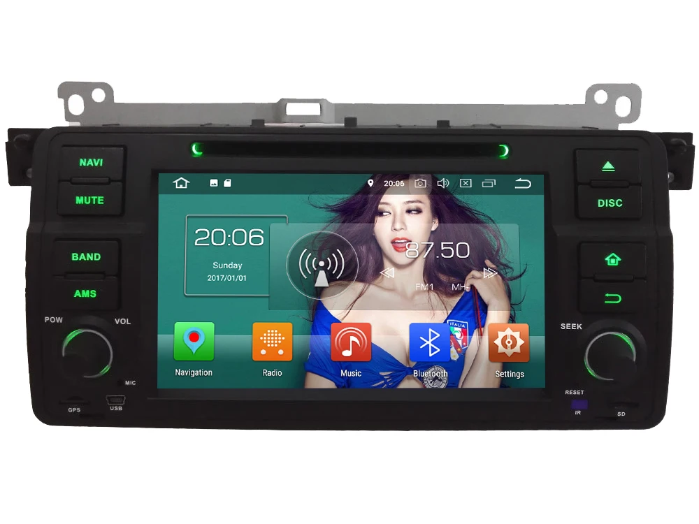 Best 7" Octa Core 4G Android 8.1 4GB RAM 64GB ROM Car DVD Player Radio Stereo GPS Glonass For BMW M3 3 Series E46 318i 320i 325i 328i 0