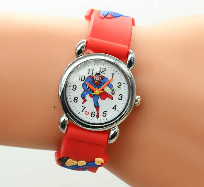 

Free Shipping Wholesale Superman Watch,Quartz Cartoon Children 3D Watch 1pcs&Promotion Watch