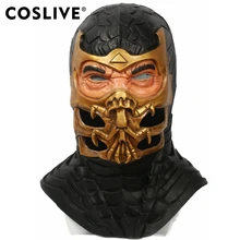 COSLIVE Scorpion Mask Mortal Kombat 9 Game Cosplay Helmet Halloween fancy dress Outfit Props Adult Carnival show Dress