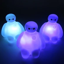 Creative 7 Color Changing Big Hero 6 BayMax LED Night Light baby bedroom Decoration Table Lamp Amazing Children Kids Baby Gift