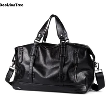 Высококачественная Мужская ретро деловая Дорожная сумка из искусственной кожи, простая Большая вместительная переносная многофункциональная крутая Мужская багажная сумка L268
