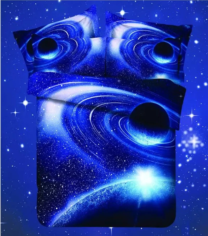 Комплект постельного белья с 3d изображением Вселенной и космоса|duvet cover|linen duvet