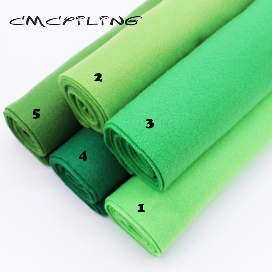 CMCYILING зеленая серия мягкая фетровая ткань искусственная работа шитье кукол