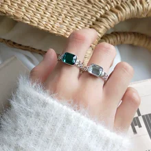 Elegant Quality 925 Rings Adjustable Vintage Fashion Zircon Twist Geometric Ring 925 Sterling Silver Ring for Women Fine Jewelry Elegant Quality 925 Rings Adjustable Vintage Fashion Zircon Twist Geometric Ring 925 Sterling Silver Ring for Women Fine Jewelry