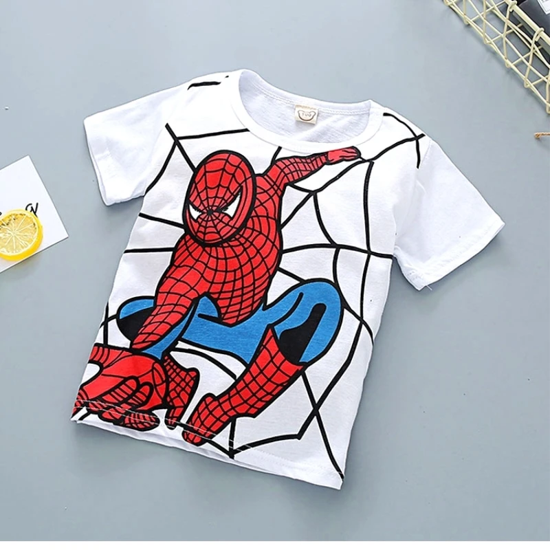 Boys clothing t shirt Cartoon Hero cotton short sleeved t shirt printing children clothing kids