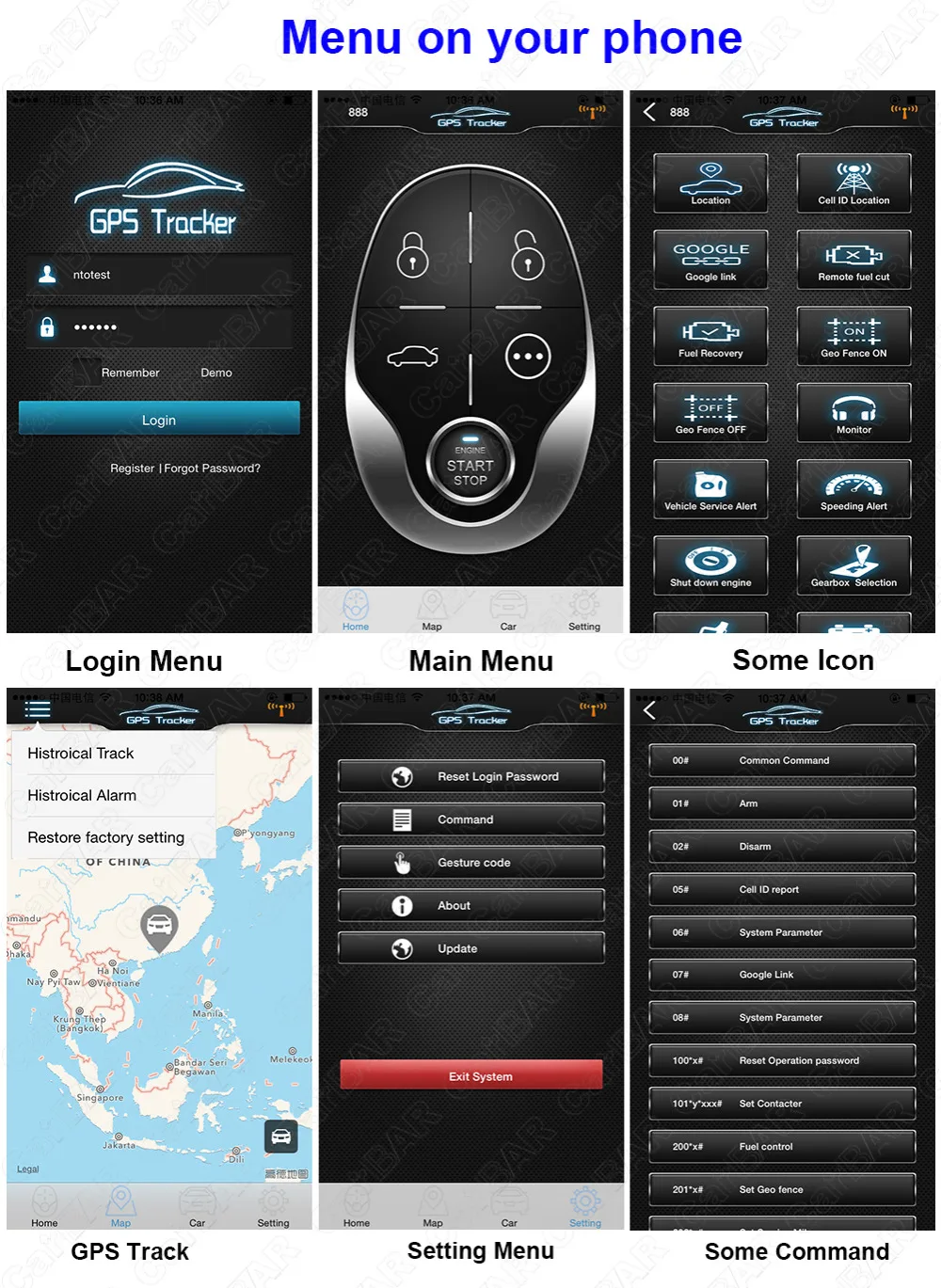 IOS Android водонепроницаемый двигатель мотоцикла GSM GPS Сигнализация слежения